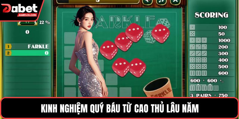 Kinh nghiệm quý báu từ cao thủ lâu năm